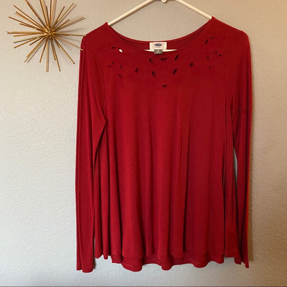 Old Navy Red detailed long sleeve
